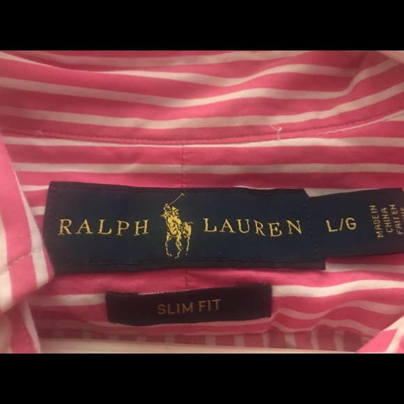 Pink and White Striped button down shirt. - Picture 2 of 2